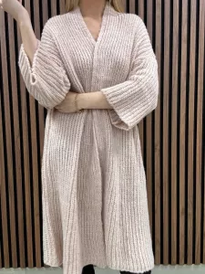 Kofta lång med vidd i ärmen, Gammelrosa, Abby - Gemini