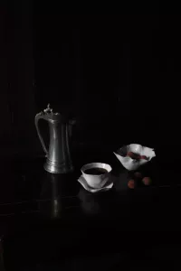 Kopp med fat Clair vit - Olsson & Jensen