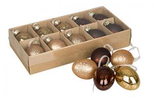 Glasägg i koppar-mix till påskriset, 10-pack - A lot