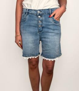 Jeansshorts med spets, Catta - Caramelle Fashion