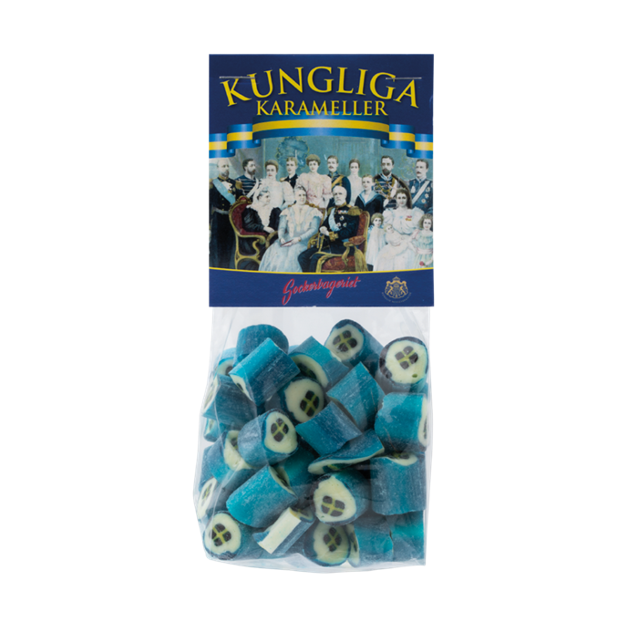 Rox, Kungliga karameller i cellofanpåse - Konfektyrfabriken
