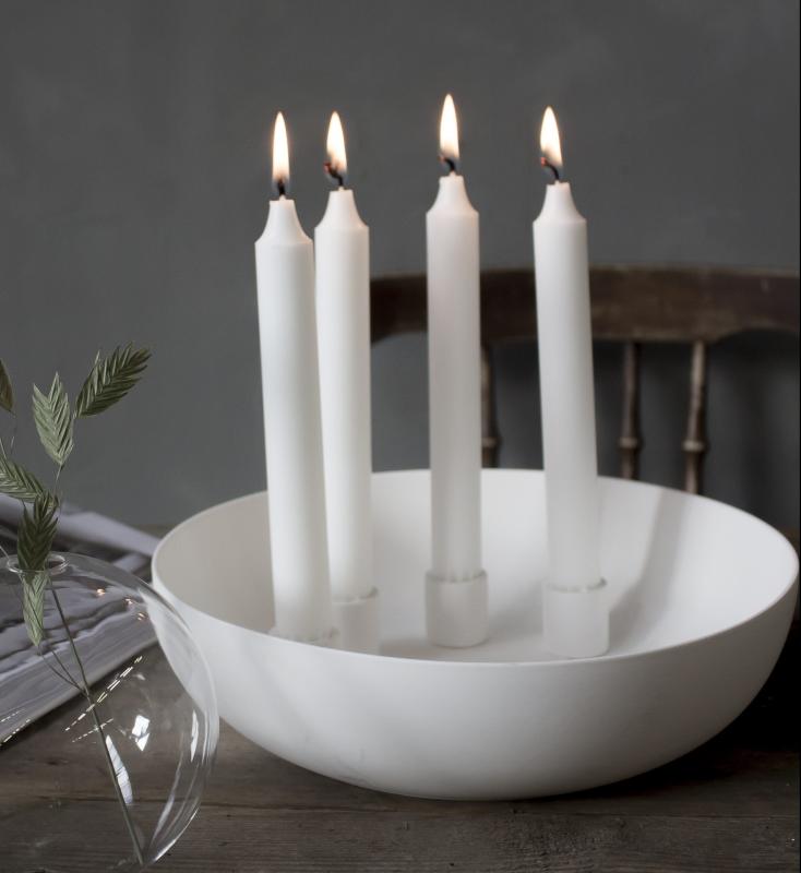 Kvistbro Ljusstake till 4 ljus, Vit - Storefactory