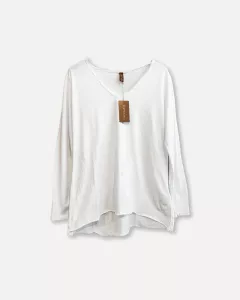 T-shirt Lång ärm, Vit, Laila - Reunion