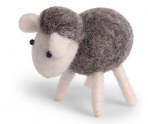 Lamm, grått - tovad ull (10719) - Én Gry & Sif