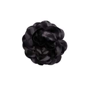Klämma / Brosch, Svart Blomma - Black Colour