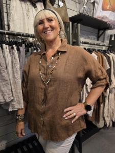 Linneskjorta Brun Kastanj, Lea - Soulful Fashion