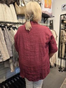 Linneskjorta Wine Vinröd, Lea - Soulful Fashion