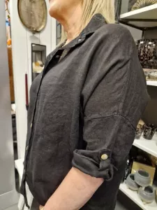 Linneskjorta Svart, Lea - Soulful Fashion