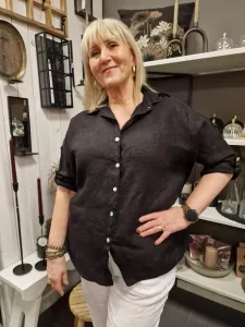 Linneskjorta Svart, Lea - Soulful Fashion