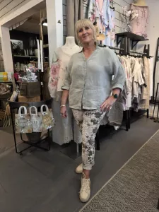 Linneskjorta, Washed Army, Astrid - Rough & Rose