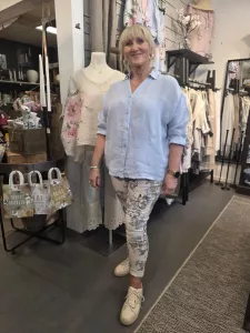 Linneskjorta, Washed Sky - Rough & Rose