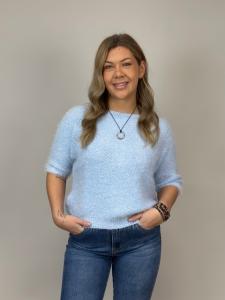 Stickad tröja, Ljusblå Parisa - Mix by Heart