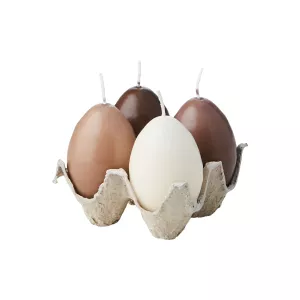 Ljus, Hönsägg Brun, Beige, Elfenben 4-pack - Affari