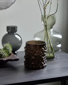 Ljuslykta Foam Brun 19cm - House Doctor