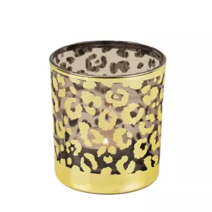 Ljuslykta Leopard Guld Liten 8cm - Mars & More