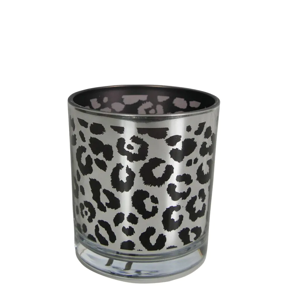 Ljuslykta Leopard Silver Liten 8cm - Mars & More
