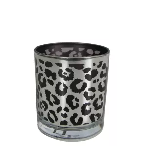 Ljuslykta Leopard Silver Liten 8cm - Mars & More