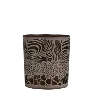 Ljuslykta Safari Mix Brun Liten 8cm - Mars & More