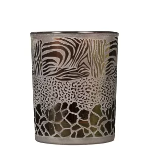 Ljuslykta Safari Mix Brun Medium 12cm - Mars & More