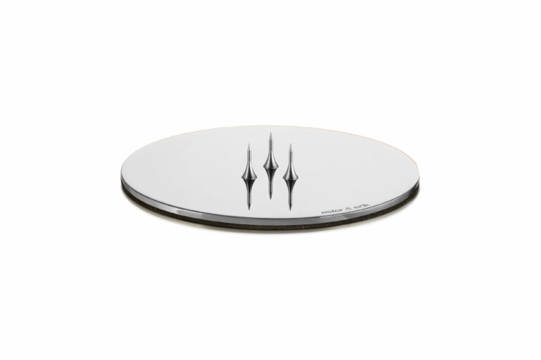 Ljusplatta, blank silver liten (dia 9 cm) - Ester & Erik