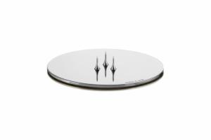 Ljusplatta, blank silver liten (dia 9 cm) - Ester & Erik