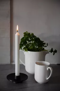 Ljusstake Aluminium Svart Slät, d12 h4 - ERNST