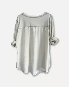 Tröja med knappdetalj, Beige, Lily - Reunion Home