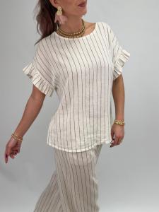 Linneblus Randig, Vit / Svart Luce - Gemini     BERÄKNAD LEV: MARS