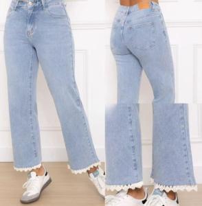 Jeans med spets nertill, Belinda - Caramelle Fashion