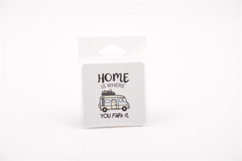 Magnet, Home is.. Husbil, vit/pastell - Mellow Design