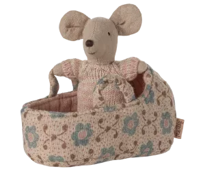 Maileg Babymus i babylift - Rosa