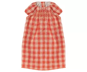 Maileg Bunny Storlek 5 Med rosa rutig Klänning