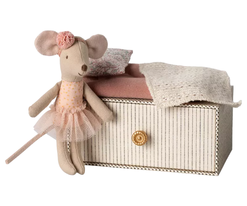 Maileg Dansmus Med Säng Lillasyster