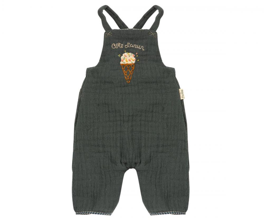 Maileg, Söt grön hängslebyxa - size 3 till Bunny eller Rabbit