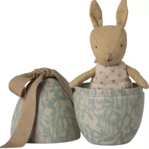 Maileg Påskägg med mikrokanin, Liten - Blå