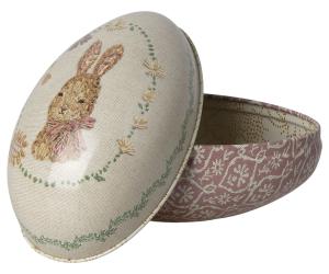 Maileg  - Påskägg Metall Med Kanin - Rosa eller blå