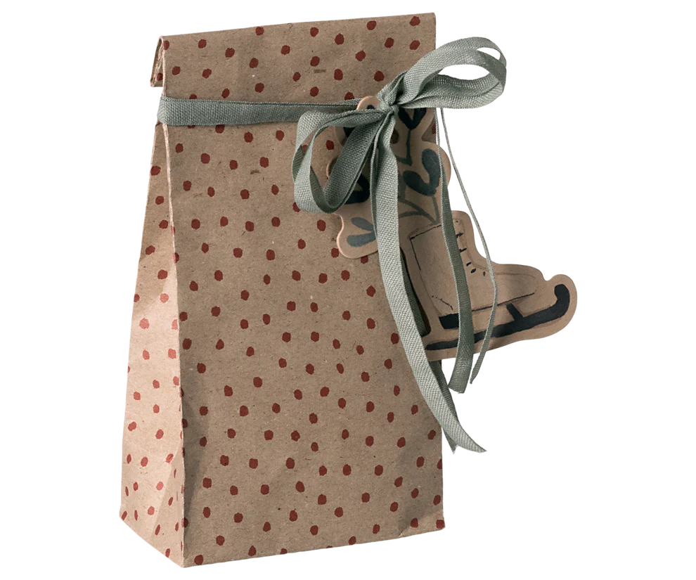 Maileg Presentpåse, Polkaröd Micro  (20x8 cm)