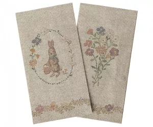 Maileg  - Servett, Lapin de Pâques - Sand/Grön