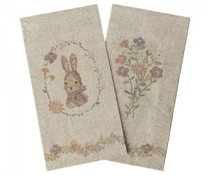 Maileg  - Servett, Lapin de Pâques - Sand/rosa