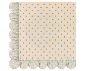 Maileg  - Servett, Multi Dots - Ljusblå