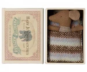 Maileg  - Sleepy wakey babymus i tändsticksask - Rose