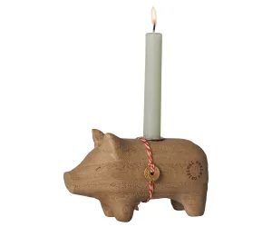 Maileg Träljusstake, Gris, Liten - Natur   LEV OKTOBER