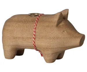 Maileg Träljusstake, Gris, Liten - Natur   LEV OKTOBER