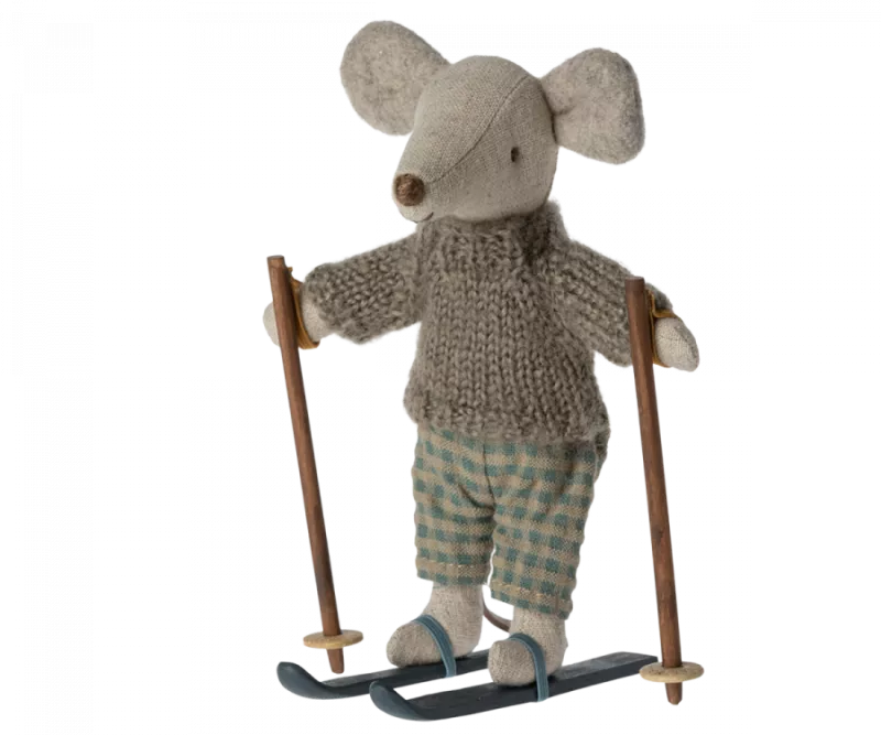 Maileg Vintermus Med Skidset Storebror Mus