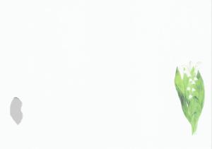 Dubbelvikt kort i akvarell - Syren