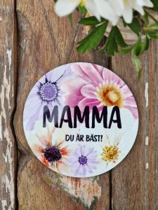 Glasunderlägg Blommigt, Mamma - Gamla Stans Kreativa