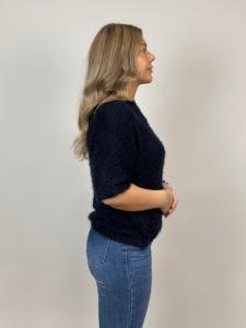 Stickad tröja, Marinblå Parisa - Mix by Heart