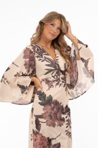 Klänning, Blommig Champagne / Rose / Sage, Meadow - Capri Collection