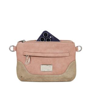 Multifunktionell väska rödhake, Rosa/Beige - HI-DI-HI    LEV JAN