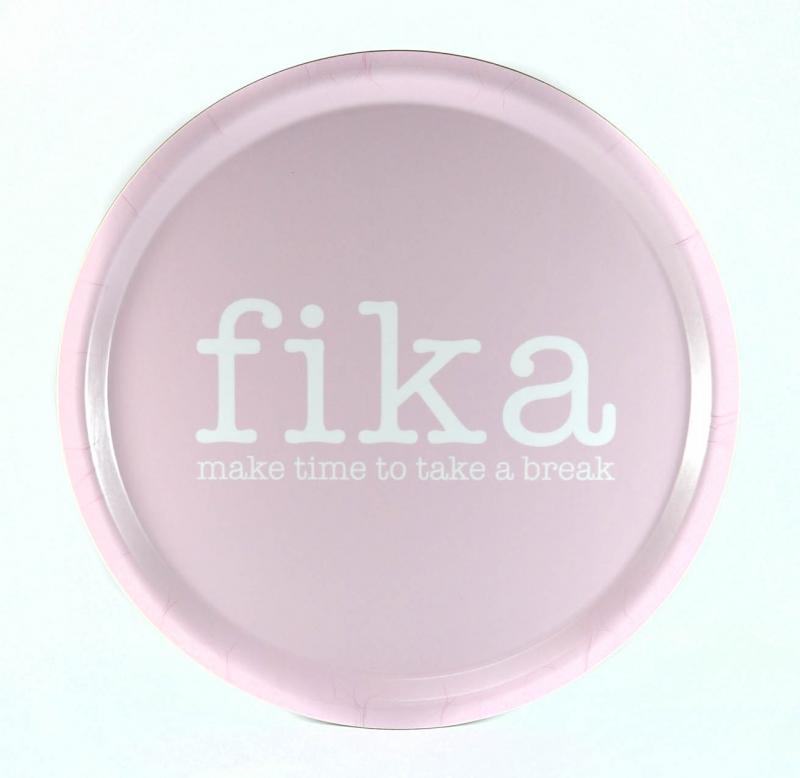 Minibricka/glasunderlägg Fika (rosa) - Mellow Design